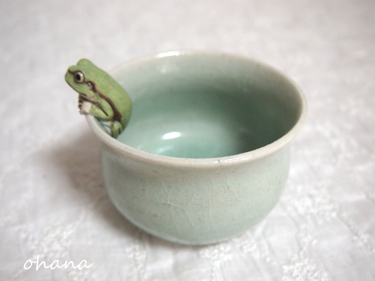 アマガエルの湯呑み