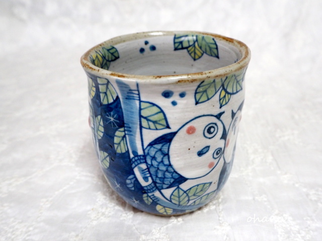 フクロウの湯呑み