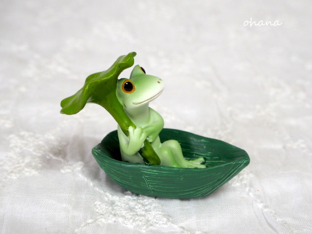 葉っぱボートで出発
