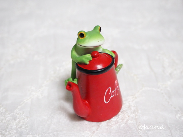 コーヒーポットカエル