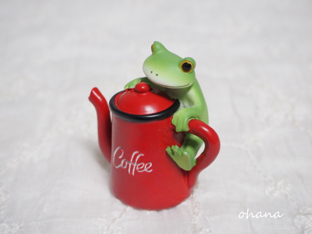 コーヒーポットカエル