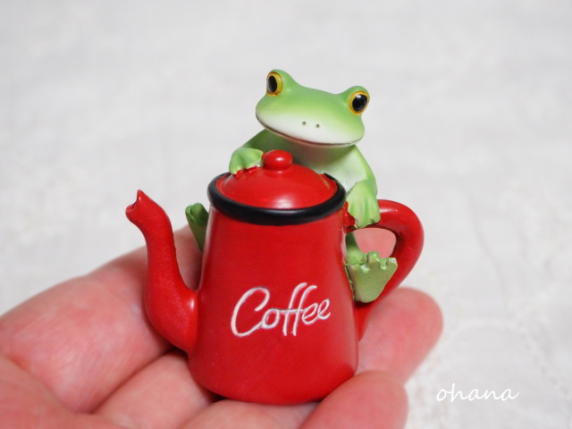 コーヒーポットカエル