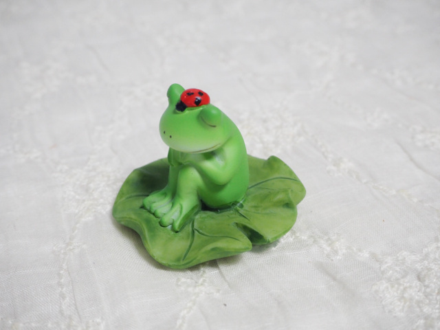 蓮の葉にちょこんと