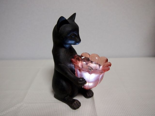 【sawasawa様】1341.天然石　琉球ガラス　紫陽花　じゃれ猫　レジン Amazon｜母の日 誕生日 父の日 紫陽花 あじさい 鉢植え アジサイ