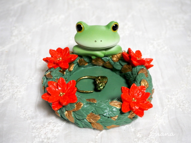 クリスマスリースの小物入れ