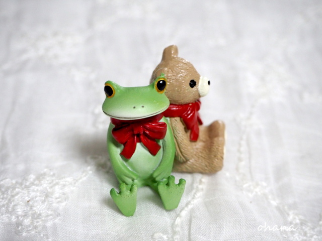 クマさんとお揃いリボン
