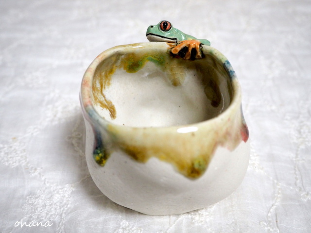 アマガエルの湯のみ