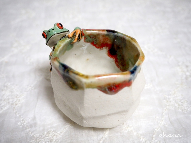 アカメアマガエルのぐいのみ