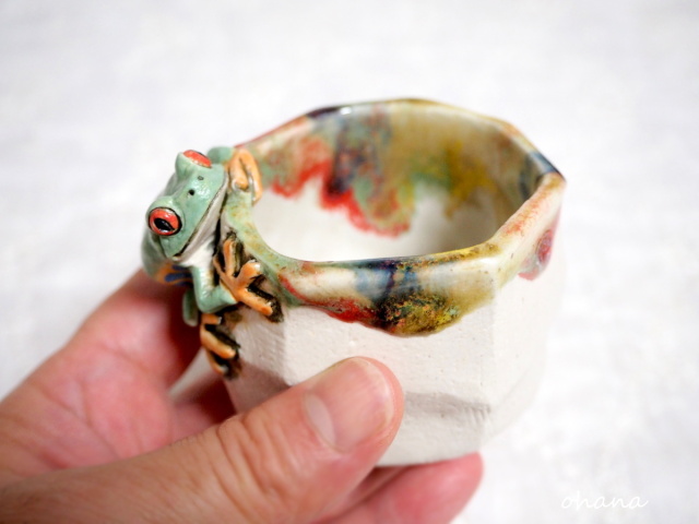 アカメアマガエルのぐいのみ