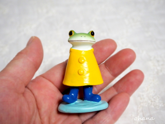 レインポンチョのカエル