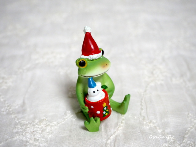 クリスマスココアとカエル