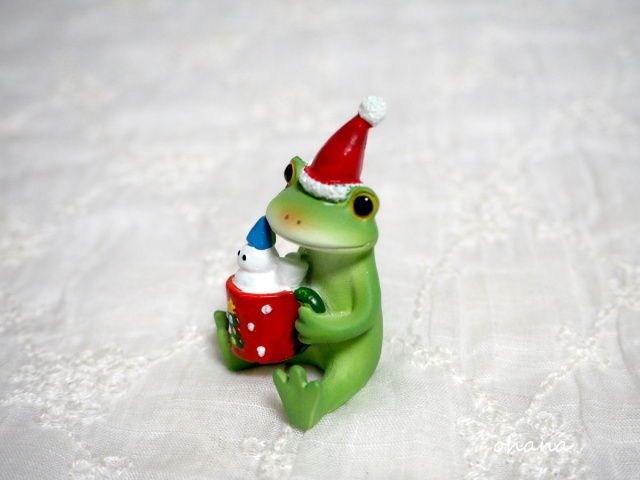 クリスマスココアとカエル
