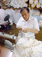 お昼寝布団 製作風景