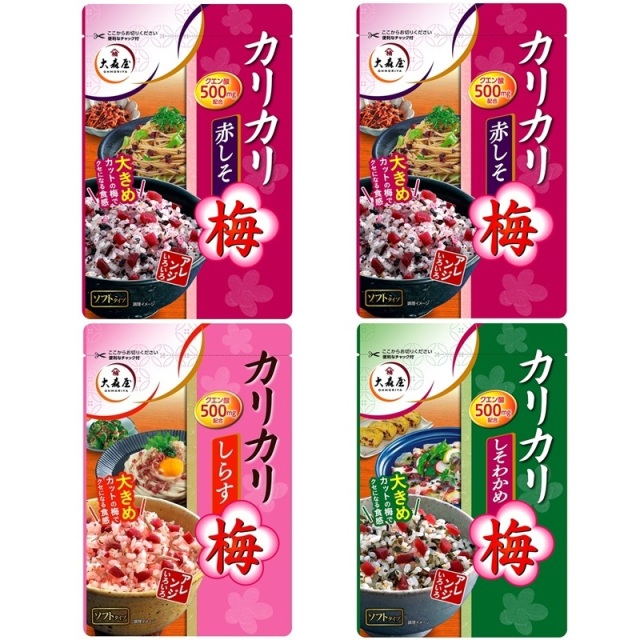 大森屋】カリカリ梅お試しセット ネコポス配送 送料無料 海苔の大森屋