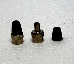 バルブキャップ　A型ラバー付シルバー　100入