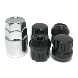 ショートブラック ロックナット 21H/19H兼用 M12×P1.50 全長23mm チップトップ 箱入り LN-B7