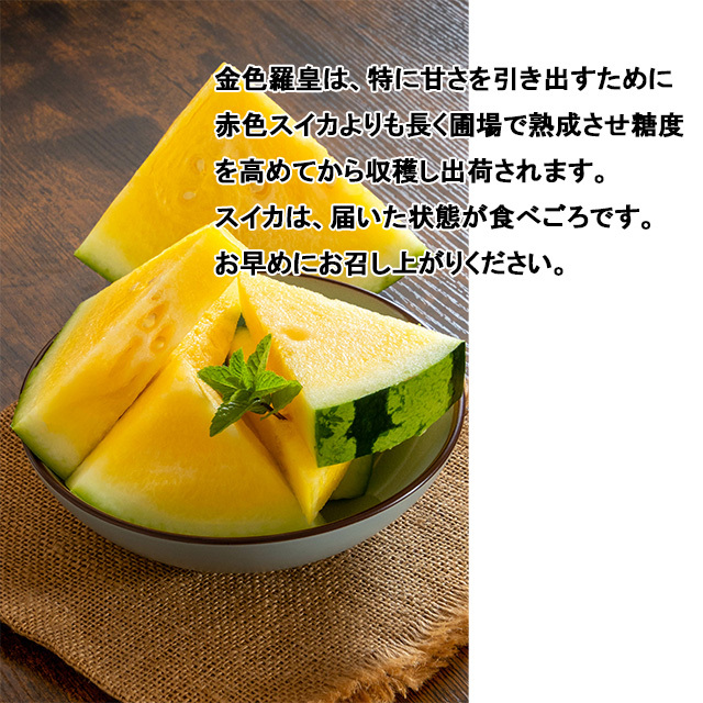 金色羅皇,大玉スイカ,シャリ感と甘で大好評の吉田さんに限定
