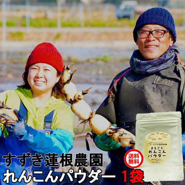 送料無料,すずき蓮根農園,れんこんパウダー