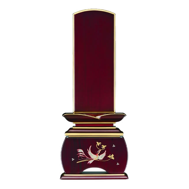 IH-0411　唐木位牌　紫檀　優雅　なでしこ　3,0寸～5,0寸