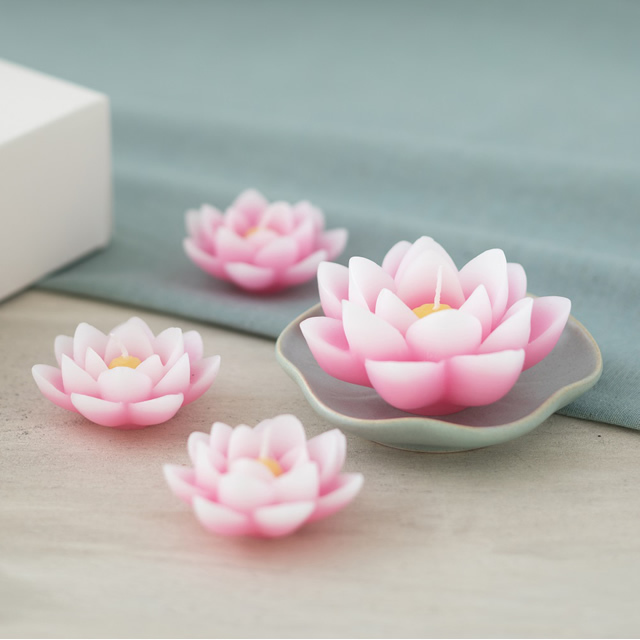 OB-0208 【お盆飾り】清蓮灯 陶製皿付き お仏壇お仏具の専門店