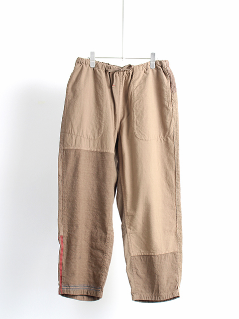 ティグルブロカンテリメイクユーロリネンシーツミックスタゴサクパンツモカ