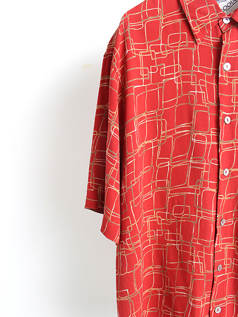 USED】90s GOOUCH Short Sleeve Shirt 