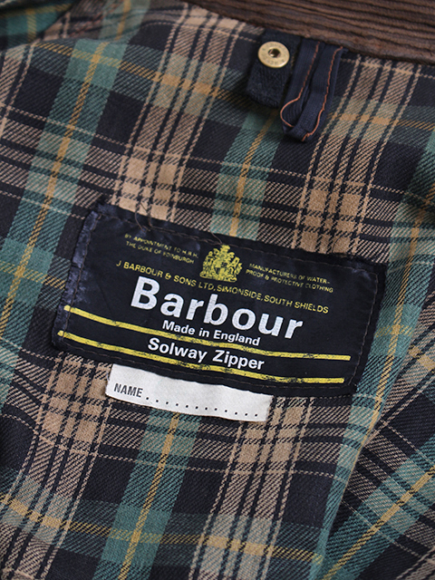 Barbour Solway Zipper Olive C38 1ワラント バブアー ソルウェイジッパー オリーブ