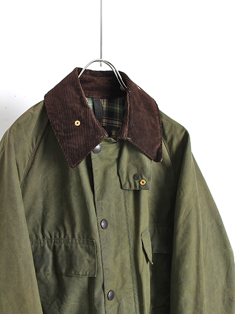 VINTAGE】87s 3warrant Barbour 4pocket BEDALE Sage C38 - 毎日