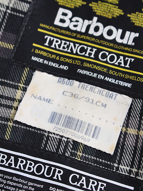 Barbour TRENCH COAT Sage C36 3ワラント バブアー トレンチコート セージ