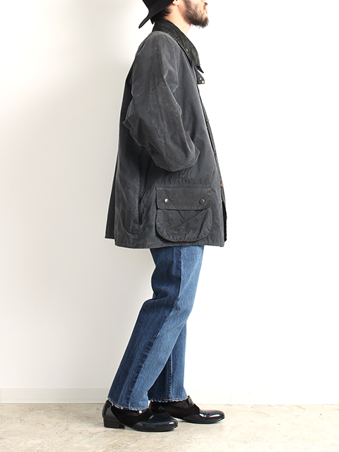 VINTAGE BARBOUR BEDALE-NAVY 44-OIKOS 毎日を楽しく豊かにする 