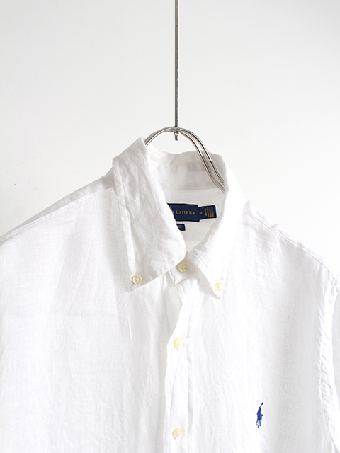 USED】RALPH LAUREN SHORT SLEEVE LINEN BD SHIRT - OIKOS 毎日を