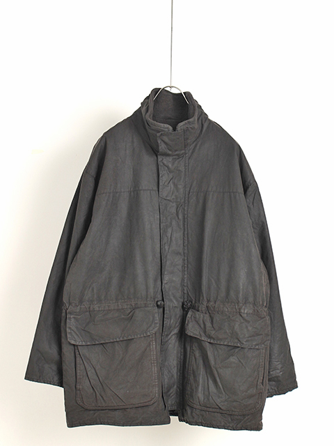 USED】BARBOUR BLACK WAX JACKET-MEDIUM-毎日を楽しく豊かにする洋服