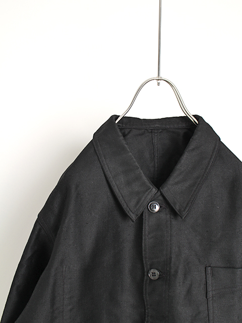 40~50s BLACK MOLESKIN FRENCH WORK JACKET ブラックモールスキンフレンチワークジャケット