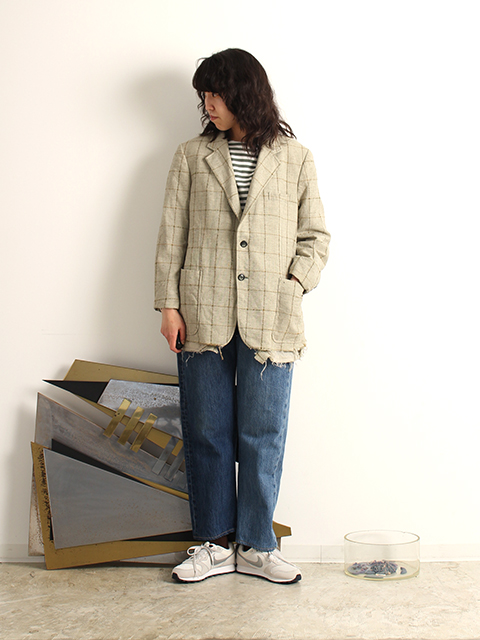 日本ダメージ加工テーラードJKT　ONWARD