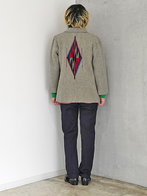 日本ヴィンテージネイビーストライプトラウザースワタナベ