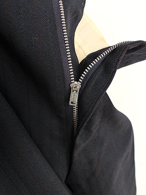 60s~ ジャパニーズヴィンテージ ウール ストライプスラックス ブラウン 60s vintage スラックス 棒talon zipper ブラウン
