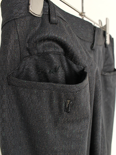 日本ヴィンテージスラックスミディアムグレー純毛製品