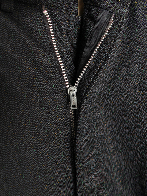 日本ヴィンテージスラックスミディアムグレー純毛製品