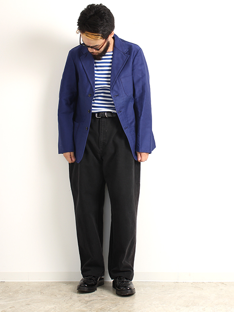 ル･モンサンマルタンブルーモールスキンテーラードジャケット