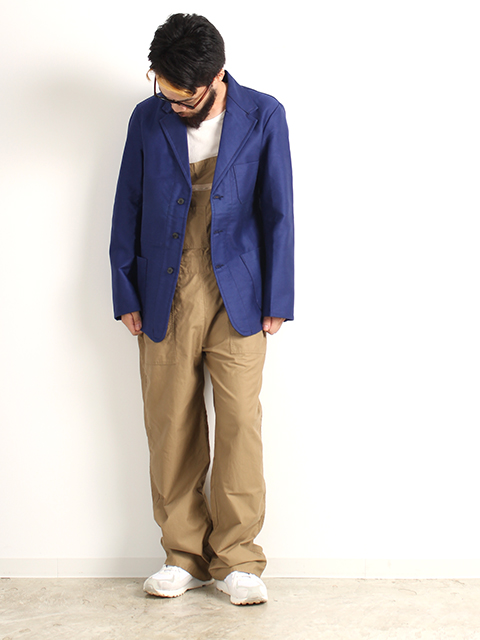 ル･モンサンマルタンブルーモールスキンテーラードジャケット