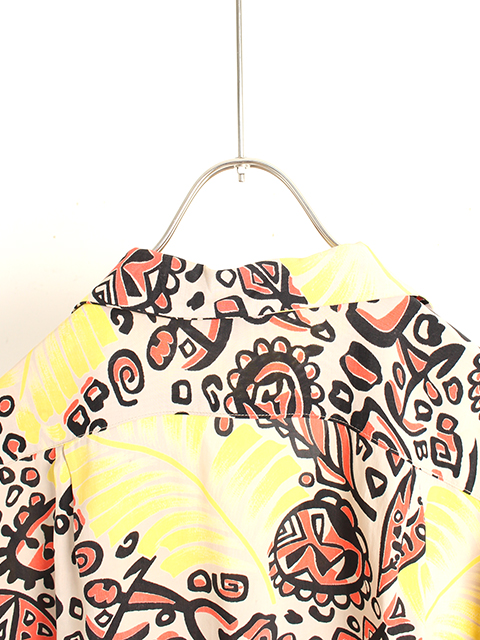 メイドインハワイコットンアロハシャツイエローUSED