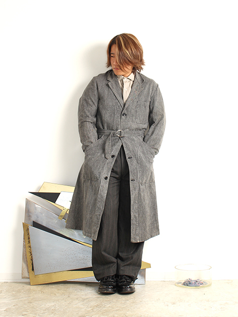 50'sシャンブレーブラックコートManuthDeposee