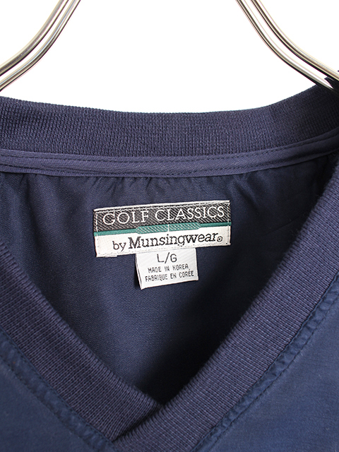 OIKOS刺繍ゴルフジャケットネイビーMunsingwearUSED