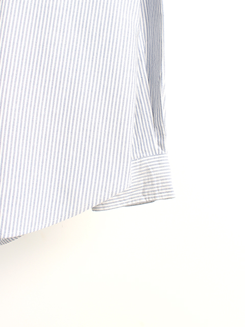 ラルフローレンボタンダウンシャツ青白ストライプUSED