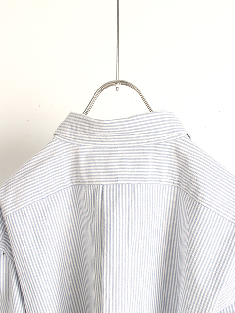 ラルフローレンボタンダウンシャツ青白ストライプUSED