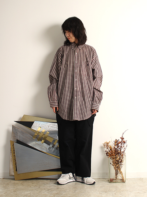 ラルフローレンBIG SHIRTレッド×ブルーチェック　L