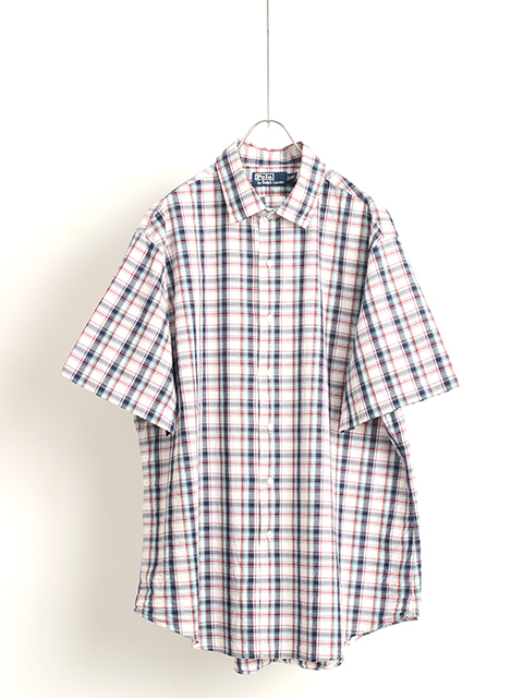 ラルフローレン半袖チェックシンプルシャツ
