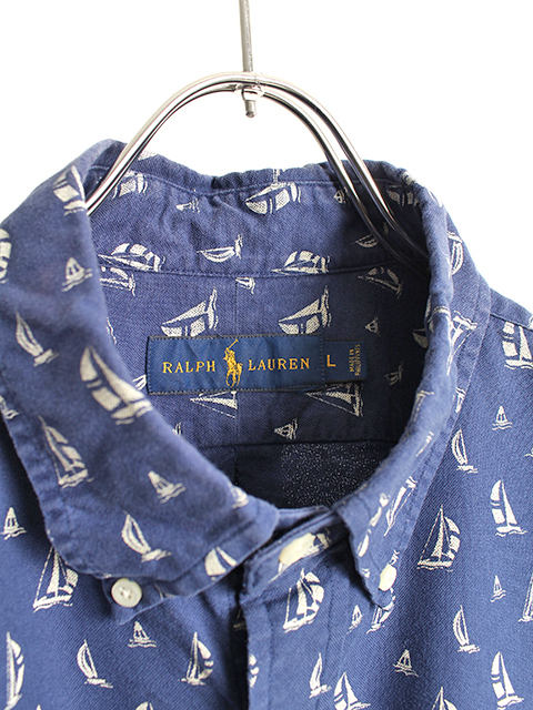 USED】RALPH LAUREN SHORT SLEEVE SHIRT ALL OVER PATTERN - 毎日を