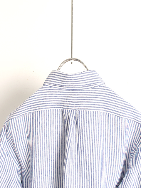 ラルフローレンリネンシャツBDブルーストライプUSED