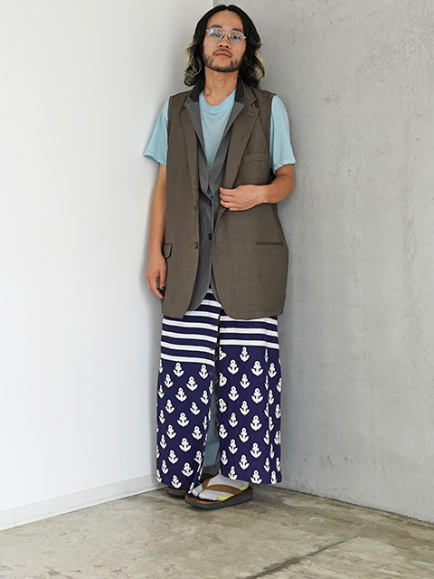 REMAKE REVERSIBLE TAILORED VEST SUNNY SIDE UP-OIKOS 毎日を楽しく